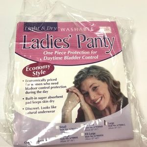 Salk Ladies' Panty 100% Cotton White Size L NWT